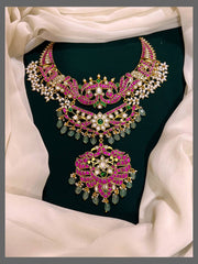 Double Layer Kundan Haram with Pendent - KH00216