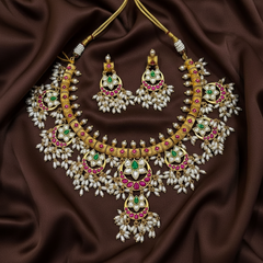 Jadau Guttipudalu Short necklace - KN00646