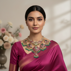 Jadau Step necklace - KN00647