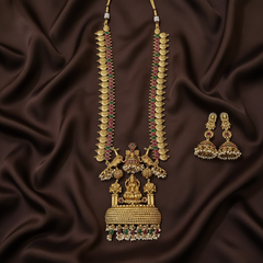 Lakshmi Kaasu With Peacock Lakshmi Pendant - NH00438