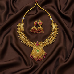 Beautiful Antique Finish Kempu Necklace - NN00892