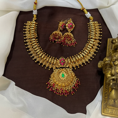 Beautiful Antique Finish Kempu Necklace - NN00892