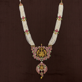 Pearl Lakshmi Jadau Pendant Haram - PB00582