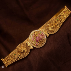 Lakshmi Peacock Double Sided Waist Belt With Designer Belt Pattern - WB0045