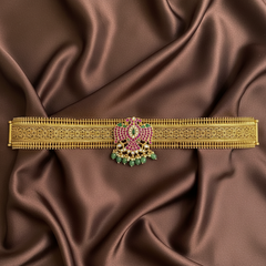 Gandaberunda Detachable Pendant Gold Replica Waist Belt - WB0046