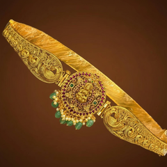 Lakshmi Round Dollar Kempu Waist Belt - WB0051