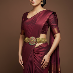 Beautiful Peacock Nakshi Waist Belt - WB0053