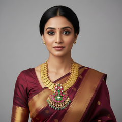 Kasu Haram in Jadau Kundan with Pendent - KH0062