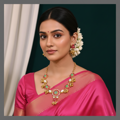 Beautiful Flower Necklace In Victorian - VN0098