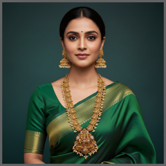 Beautiful Nakshi Haram With Radha Krishna Pendant - NH00390