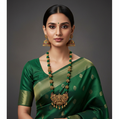 Nakshi beads and Lakshmi Pendant With Jhumki - PB00605