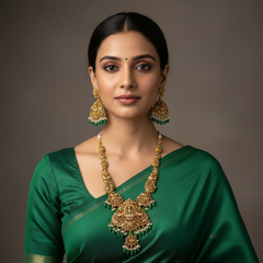 Nakshi Lakshmi Haram in Gold Polish - NH00143