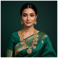 Beautiful Peacock and Lakshmi Kundan Haram - KH00297