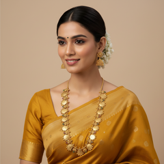 Lakshmi Kaasu Long Haram With Jhumki - NH0018
