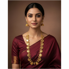 Lakshmi Kaasu Long Haram With Jhumki - NH0018