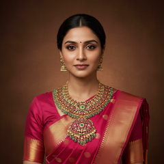 Jadau Grand Bridal Neckalce - KN00670