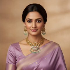 Antique Necklace With Lakshmi Pendent - NN00651