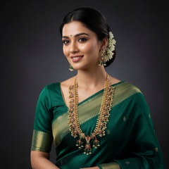 Balaji Guttipusalu In Gold Finish with Screw back earrings - NH0038
