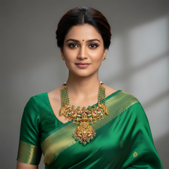 Beautiful Gold Replica Lakshmi Necklace - PB00571