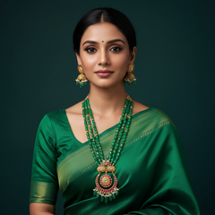 Chand Bali Pink Haram Jadau Kundan - KH00121