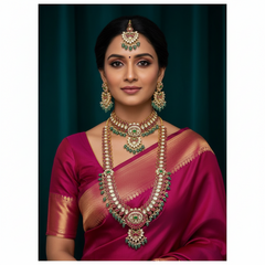 Jadau Bridal Combo Set - BC005