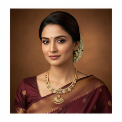 Panchaloha Kempu Stone Neckalce - NN00188