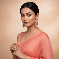 Elegant Peacock Earrings In Diamond - DE0020