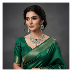 Classy Daimond Look Alike Haram with earrings - DH001