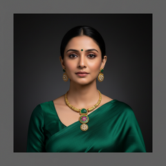 Antic Kante Necklace in Kundan - KN00387