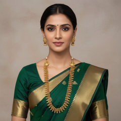 Antique Nakshi Haram With Gold Beads - NH00200