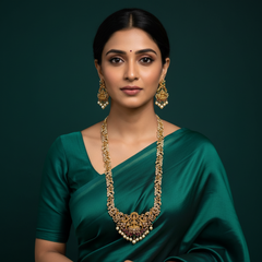Antique Lakshmi Haram In Nakshi - NH00208