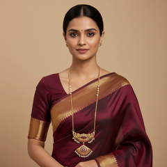 Panchaloham Long Haram With Shanku Pendant - NH0064