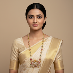 Lakshmi Panchaloha Long Haram - NH00140
