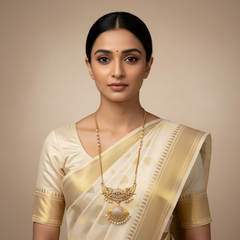 Panchaloham Long Haram With Shanku Pendant - NH0064