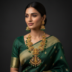 Matt Gold Polish Dasavatarm Necklace - NN00865