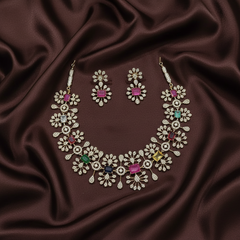 Multi Color Daimond Necklace - DN0042