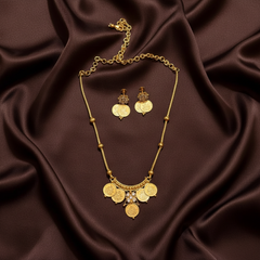Micro Gold polish Cute Kasu Necklace - NN00963