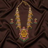Lakshmi Pendant Jadau Mid Length haram - KH00394