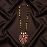 Nakshi Gold Ball Chain With Gandaberunda double side pendant - PB00573