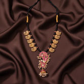 Black Dori With Mango and Kundan Pendant - BD00142