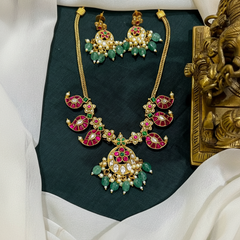 Beautiful Mango Jadau Necklace - KN00639