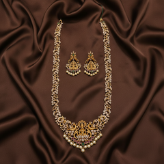 Antique Lakshmi Haram In Nakshi - NH00208