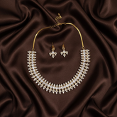 Daimond Look Alike White CZ Stone Necklace - NN00864