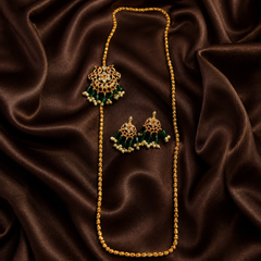 Beautiful Nakshi Chain With Peacock Side Pendant - NH00373