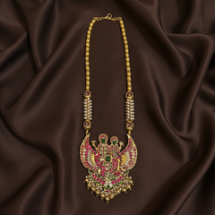 Wide Range Of Beads Haram With Jadau Pendants - PB00613
