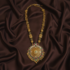 Wide Range Of Beads Haram With Jadau Pendants - PB00613
