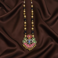 Wide Range Of Beads Haram With Jadau Pendants - PB00613