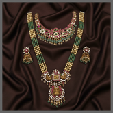 Beautiful Pearl and Kundan Bridal Combo - BC0010