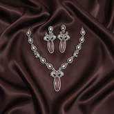 Victorian Necklace With Pink Stone - VN00208