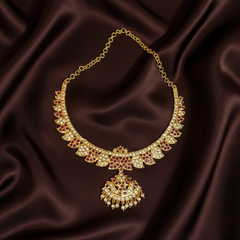 Panchaloha Kempu Stone Neckalce - NN00188